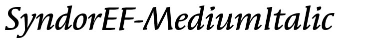 SyndorEF-MediumItalic