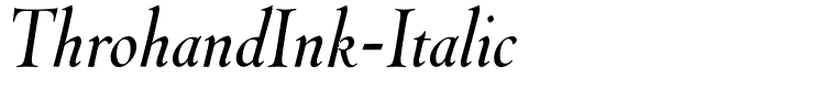 ThrohandInk-Italic