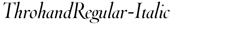 ThrohandRegular-Italic
