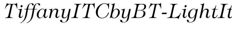 TiffanyITCbyBT-LightItalic