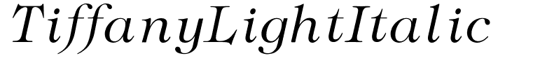 TiffanyLightItalic