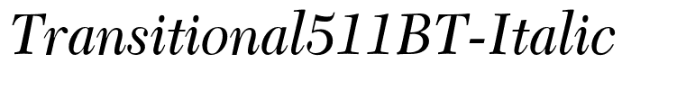 Transitional511BT-Italic