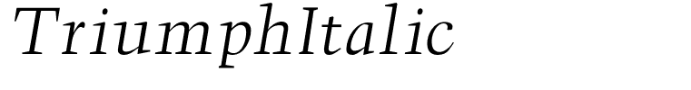 TriumphItalic