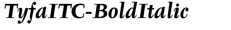 TyfaITC-BoldItalic
