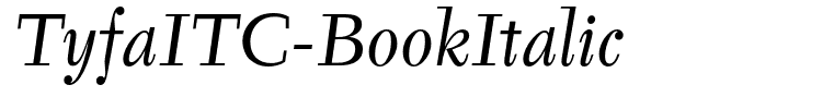 TyfaITC-BookItalic