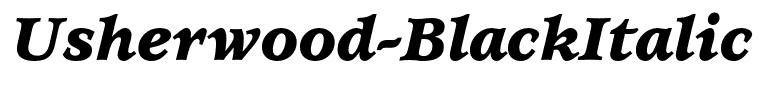Usherwood-BlackItalic