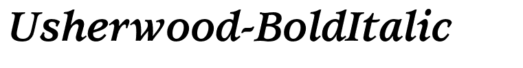 Usherwood-BoldItalic