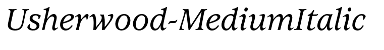 Usherwood-MediumItalic