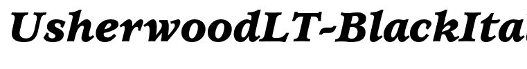 UsherwoodLT-BlackItalic