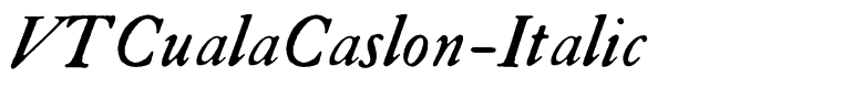 VTCualaCaslon-Italic