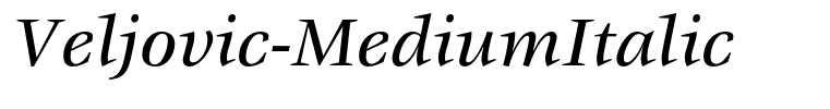 Veljovic-MediumItalic