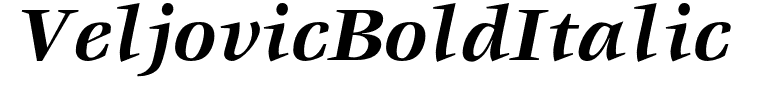 VeljovicBoldItalic