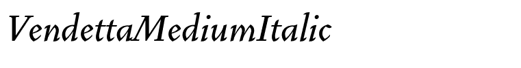VendettaMediumItalic