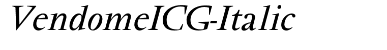 VendomeICG-Italic