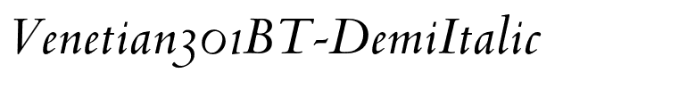 Venetian301BT-DemiItalic
