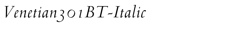 Venetian301BT-Italic