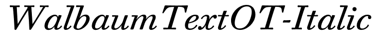 WalbaumTextOT-Italic