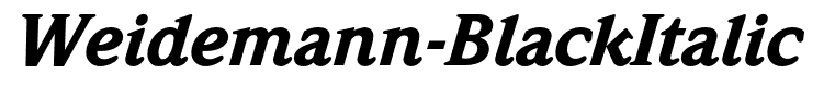 Weidemann-BlackItalic
