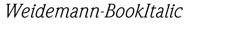 Weidemann-BookItalic