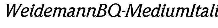 WeidemannBQ-MediumItalic