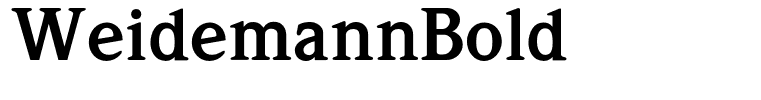 WeidemannBold