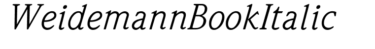 WeidemannBookItalic