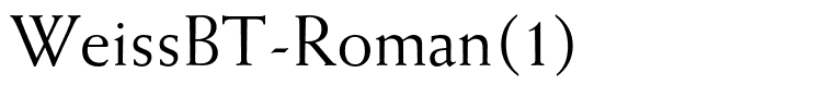 WeissBT-Roman(1)
