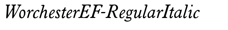 WorchesterEF-RegularItalic