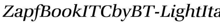 ZapfBookITCbyBT-LightItalic