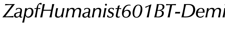 ZapfHumanist601BT-DemiItalic