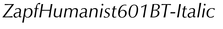 ZapfHumanist601BT-Italic