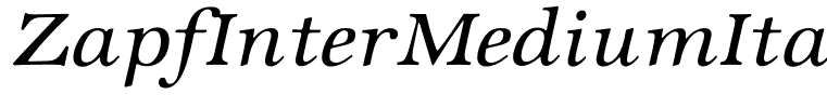 ZapfInterMediumItalic