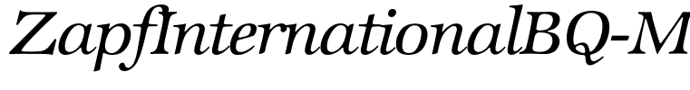 ZapfInternationalBQ-MediumItalic