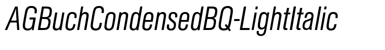 AGBuchCondensedBQ-LightItalic