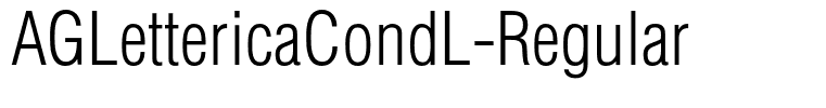 AGLettericaCondL-Regular
