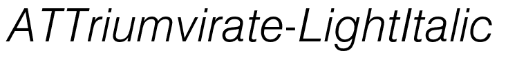 ATTriumvirate-LightItalic