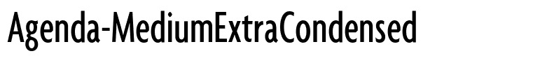 Agenda-MediumExtraCondensed