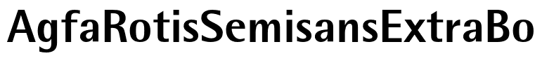 AgfaRotisSemisansExtraBold
