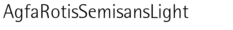 AgfaRotisSemisansLight