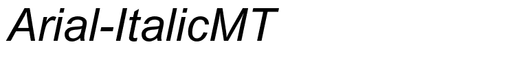 Arial-ItalicMT