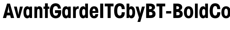 AvantGardeITCbyBT-BoldCondensed