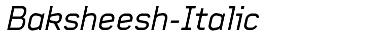 Baksheesh-Italic