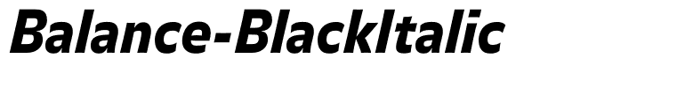 Balance-BlackItalic