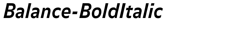Balance-BoldItalic
