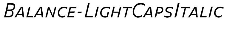 Balance-LightCapsItalic