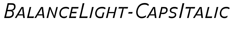 BalanceLight-CapsItalic