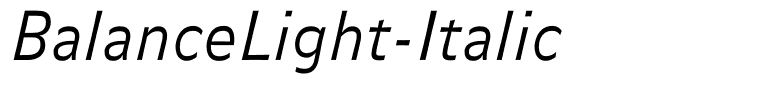 BalanceLight-Italic