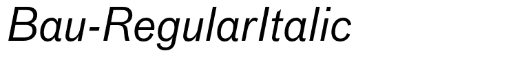 Bau-RegularItalic