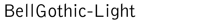 BellGothic-Light