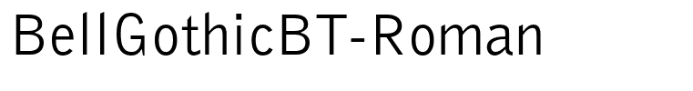 BellGothicBT-Roman